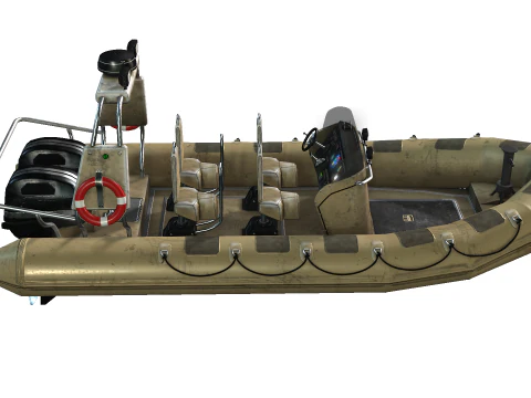 Tactical Boat 3D Model