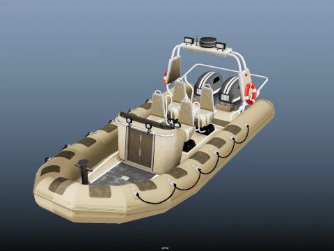 Tactical Boat 3D Model