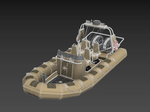 Tactical Boat 3D Model
