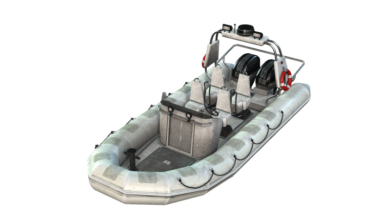 Tactical Boat 3D Model .c4d .max .obj .3ds .fbx .stl .blend 