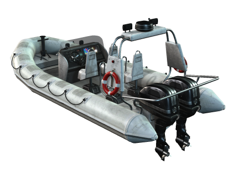 Tactical Boat 3D Model