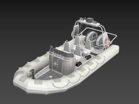 Tactical Boat 3D Model