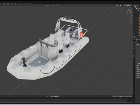 Tactical Boat 3D Model
