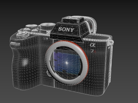 SonyILCE-7RM5FullSizeMirrorlessSLRCamera7RV 3D Model