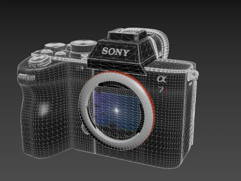 SonyILCE-7RM5FullSizeMirrorlessSLRCamera7RV 3D Model