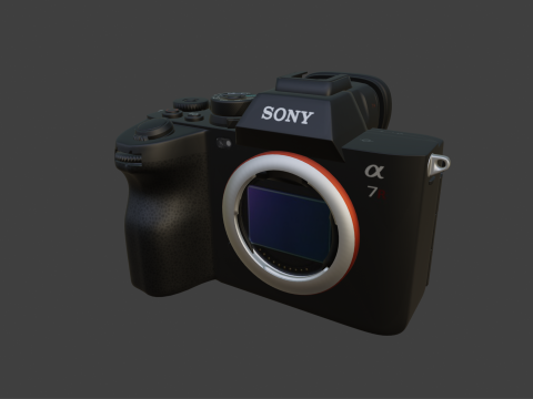 SonyILCE-7RM5FullSizeMirrorlessSLRCamera7RV 3D Model
