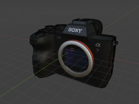 SonyILCE-7RM5FullSizeMirrorlessSLRCamera7RV 3D Model