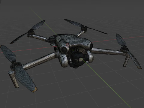DJI Mini 4 Pro 折叠无人机 带 RC 2 遥控器 3D 模型