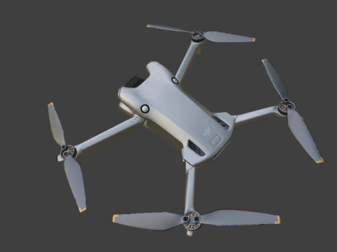 DJI Mini 4 Pro 折叠无人机 带 RC 2 遥控器 3D 模型