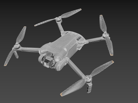 DJI Mini 4 Pro Folding Drone with RC 2 Remote Modello 3D