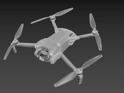 DJI Mini 4 Pro 折叠无人机 带 RC 2 遥控器 3D 模型