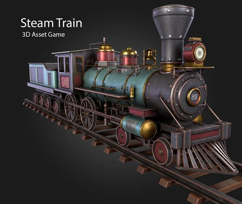 Train 3D Model .c4d .max .obj .3ds .fbx .stl .blend