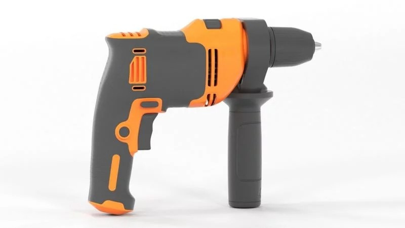 Power Hammer Drill 3D Model .c4d .max .obj .3ds .fbx .stl .blend 