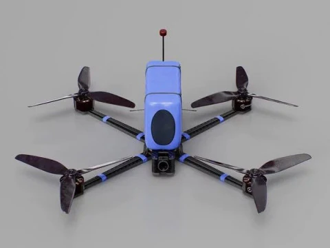 FPV Drone 7 Inches 3D Model