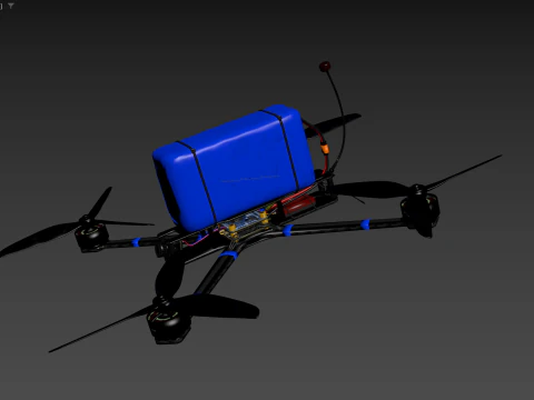 FPV Drone 7 Inches 3D Model