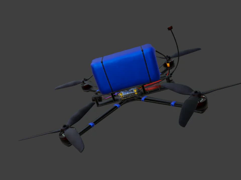 FPV Drone 7 Inches 3D Model
