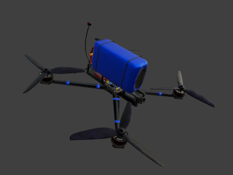 FPV Drone 7 Inches 3D Model