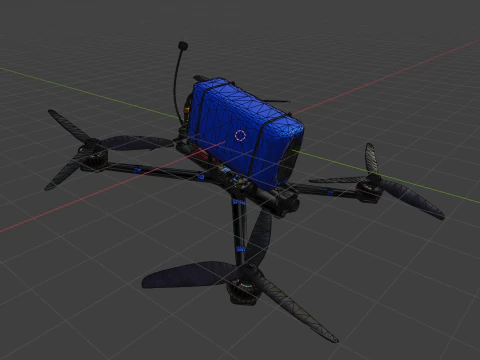 FPV Drone 7 Inches 3D Model