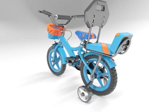 Kids Sports Bicycle 3D Model