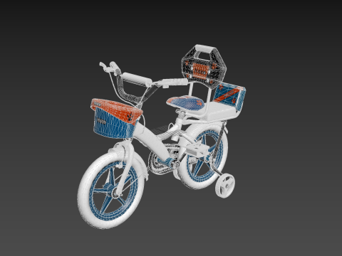 Kids Sports Bicycle 3D Model