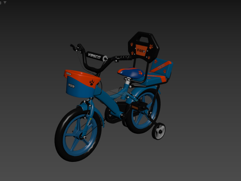Kids Sports Bicycle 3D Model