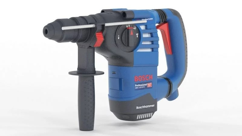 Bosch Professional GBH 3-28 DFR Rotary Hammer 3D Model .c4d .max .obj .3ds .fbx .stl .blend 