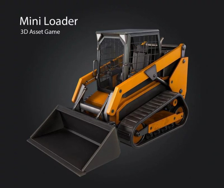 Mini Loader 3D Model .c4d .max .obj .3ds .fbx .stl .blend 