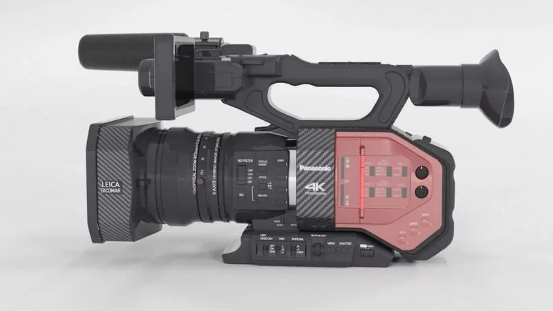 Panasonic AG-DVX200 4K Handheld Camcorder Electronics 3D Model .c4d .max .obj .3ds .fbx .stl .blend 