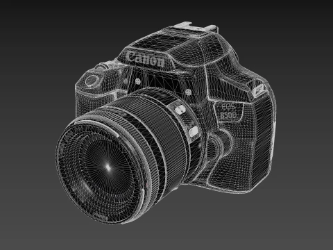 Canon EOS 850D 24 1 Digital SLR Camera 3D Model