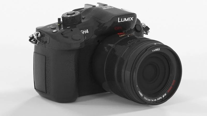 Panasonic Lumix GH4 spiegelloze digitale camera 3D Model .c4d .max .obj .3ds .fbx .stl .blend