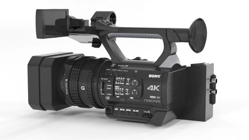 Sony HXR-NX200 HXR-NX200P 4K Professional PAL Camcorder 3D Model .c4d .max .obj .3ds .fbx .stl .blend 