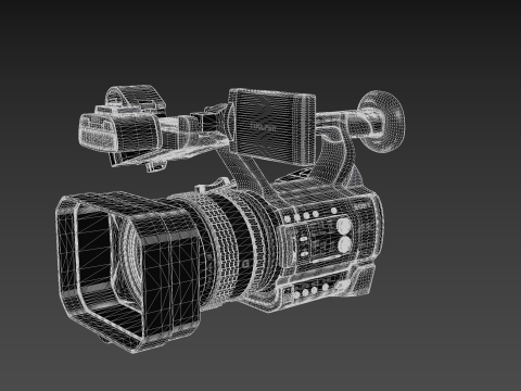 Sony HXR-NX200 HXR-NX200P 4K Professional PAL Camcorder 3D Model