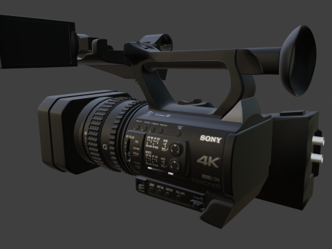 Sony HXR-NX200 HXR-NX200P 4K Professional PAL Camcorder 3D Model