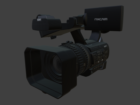 Sony HXR-NX200 HXR-NX200P 4K Professional PAL Camcorder 3D Model
