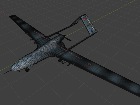 Bayraktar TB2 UAV Modello 3D