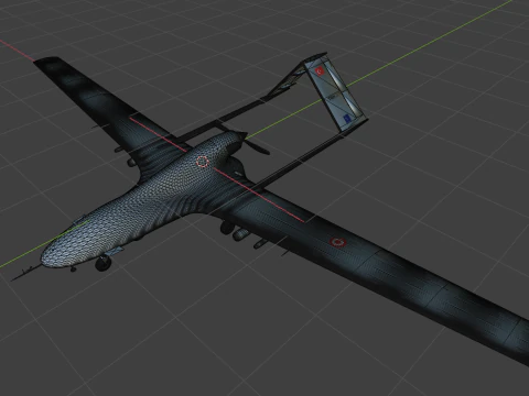 Bayraktar TB2 UAV 3D Model
