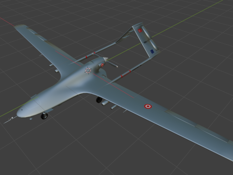 Bayraktar TB2 UAV Modello 3D