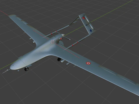 Bayraktar TB2 UAV 3D Model