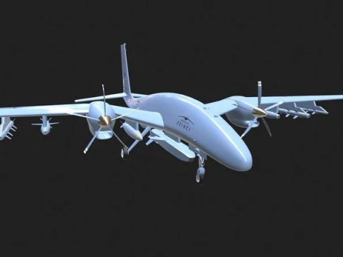 UAV AKINCI Modelo 3D