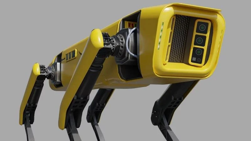 Robot Dog 3D Model .c4d .max .obj .3ds .fbx .stl .blend 
