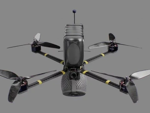 FPV Drone 7 Inches 3D Model