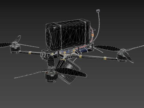 FPV Drone 7 Inches Modelo 3D