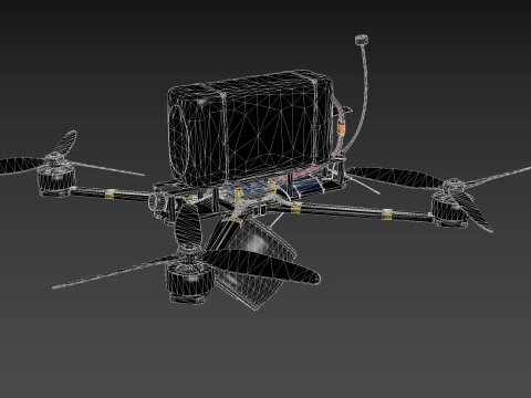 FPV Drone 7 Inches 3D Model