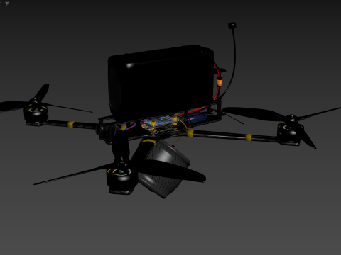 FPV Drone 7 Inches Modelo 3D