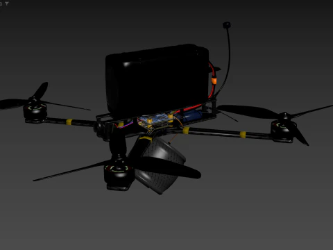 FPV Drone 7 Inches 3D Model