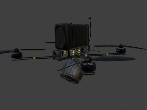FPV Drone 7 Inches Modelo 3D