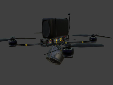FPV Drone 7 Inches 3D Model