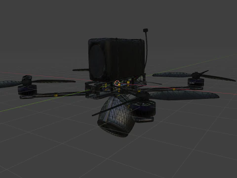FPV Drone 7 Inches 3D Model