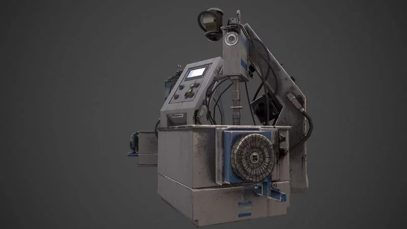 Industrial Computer 3D Модель .c4d .max .obj .3ds .fbx .stl .blend 