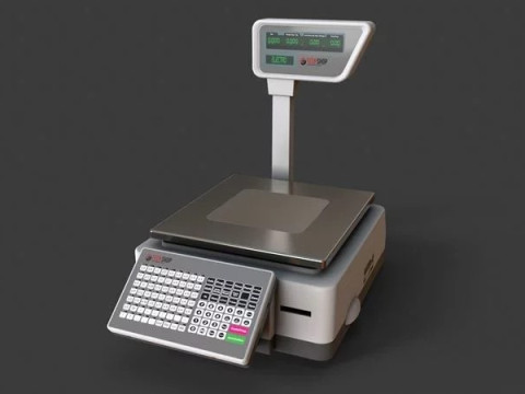 Label Printing Supermarket Weighing Scale Modelo 3D